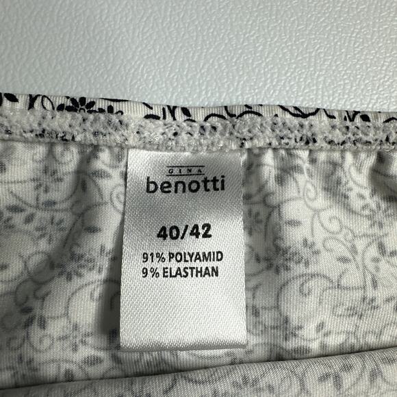 Gina Benotti M Floral Bow Cami Top Black White Stretch Y2K Coquette Goth - Picture 9 of 11